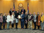 Members of DHS receiving a proclamation for Weld County Adoption Day