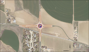 Design sketch of the 35th O St. roundabout