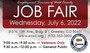 Job fair informational graphic.
