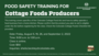 An online food safety class presented Aug. 19, 26 and Sept. 2 from 9 a.m. to 1 p.m. 