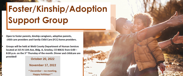 Dates of support group coming up on October twenty and November seventeenth