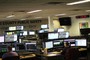 Monitors in the Weld County Regional Communications Center.