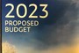 A portion of the 2023 proposed budget cover.
