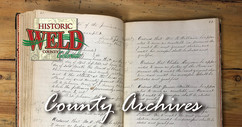 An open book. Text reads: "County archives."