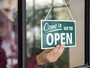 A business "Come in we are open sign"