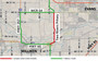 A map of the closure and associated detours with the Two Rivers Parkway project.