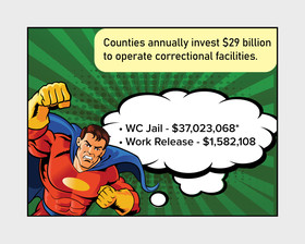 A male superhero flying with his fist in the air.