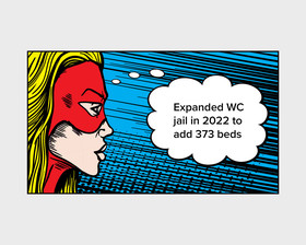 A blonde superhero thinking.