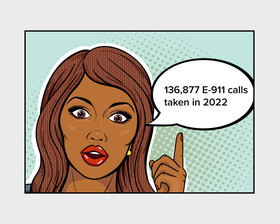 A woman thinking with a thought bubble beside her.