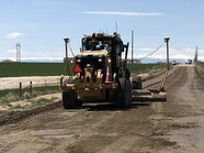 A piece of construction equipment.