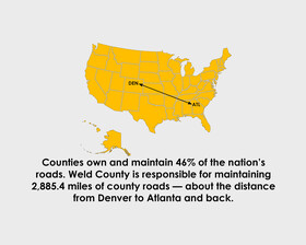 A map with a line from Denver to Atlanta.