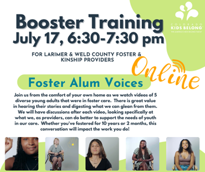 Booster training flyer