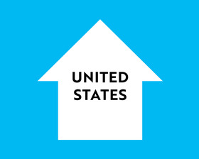 A house with the words "United States" in it.