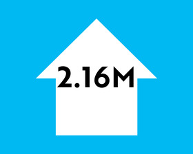 A house with the figure $2.16 million written on it.