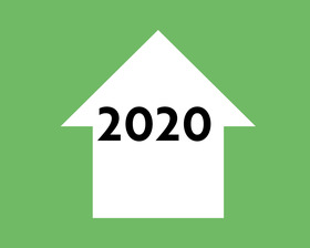 A house with the  year 2020 written in it.