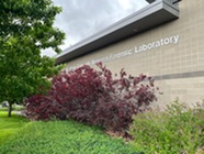 The exterior of the crime lab building.