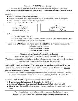 Spanish PTC flyer