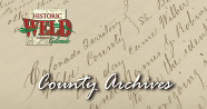 A book with the words "county archives" on it.