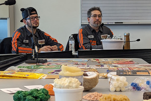 John Gibbs (right) and another participant at a Diabetes Prevention class.