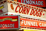 Food vendor signs - Corndogs, lemonade funnel cakes
