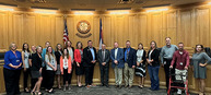  Weld County Commissioners with staff from various county departments.