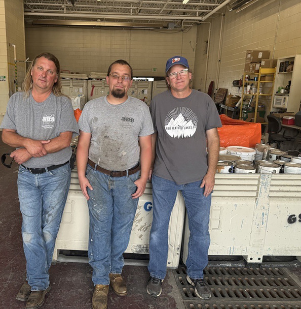 Staff members at Greeley's Household Hazardous Waste facility. 