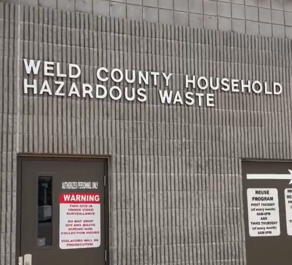 The front of the Household Hazardous Waste building in Greeley. 