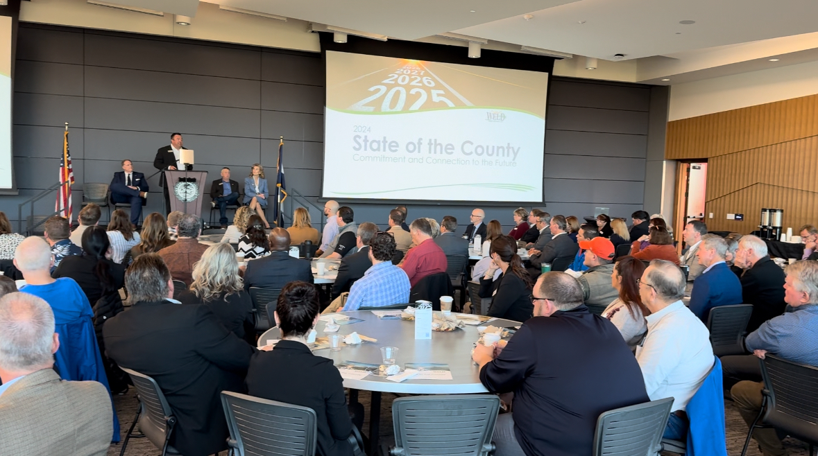 The crowd at the State of the County event listening to Commissioner Kevin Ross' speech.