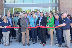 Members of Weld County Government and others at the ribbon cutting for the new health department. 