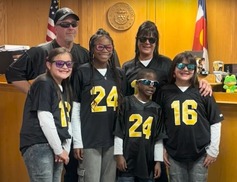 The Troyer family: Rod, Cindy and their four adopted children