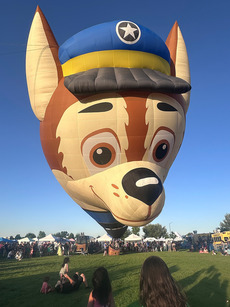 A Paw Patrol themed hot air balloon at Frederick in Flight. 