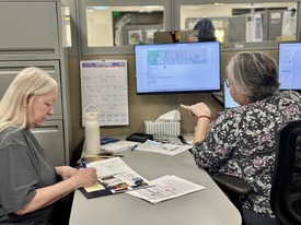 Wanda meets with her case manager, Michelle to go over her career journey