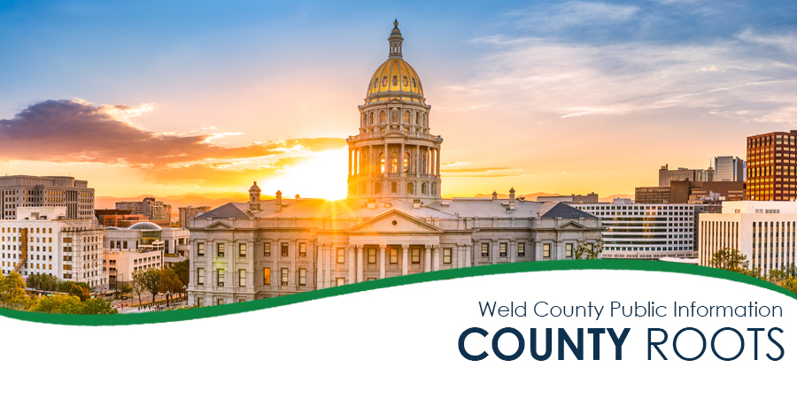 Colorado State capitol building at sunrise.