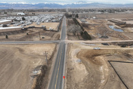 High Plains Blvd aerial view of construction