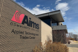 The front of Aims' Applied Technology and Trades Center in Greeley, Colorado.