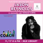 Jason Reynolds Nov. 17 Author Talk