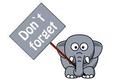 Elephant Reminder Clipart