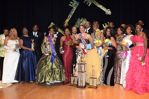Image of Ms. Senior DC Pageant Contestants in Evening Gowns