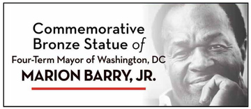 Image of Mayor Marion Barry and  Commemorative Statue Unveiling