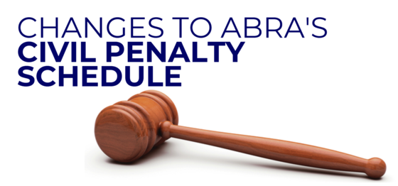 Changes to ABRA's Civil Penalty Schedule