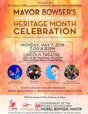 The 2018 AAPI Heritage Month Celebration Flyer