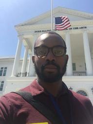 Image of Naquaran Smith standing infant of the Duke Ellington School of the Arts