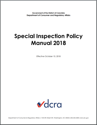 Special Inspection Manual Cover