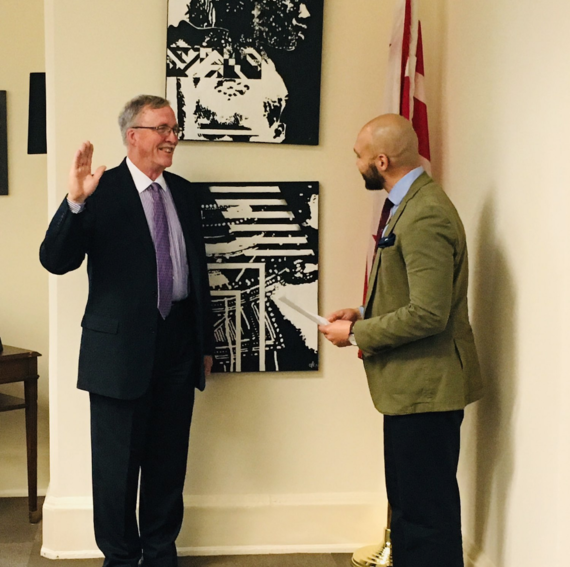 Dr. Frazier O'Leary Sworn-in by Councilmember Robert White
