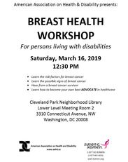 Breast Health Workshop Flyer