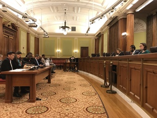 Picture of Director McCollough in Council Chambers