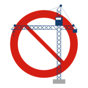 No Construction Crane Graphic