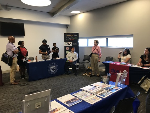 Community members at the resource fair