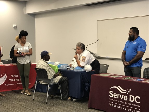 Fire EMS doing adaptive CPR techniques