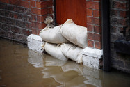 Sandbags at door 